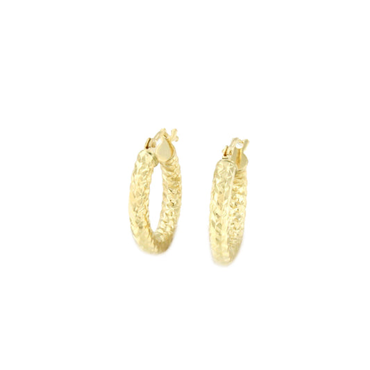 Camellia earring, small hoops or rings in 18k yellow gold