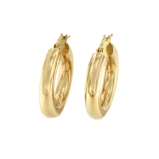 BULERIA earring hoops or ring in plain 18k yellow gold.