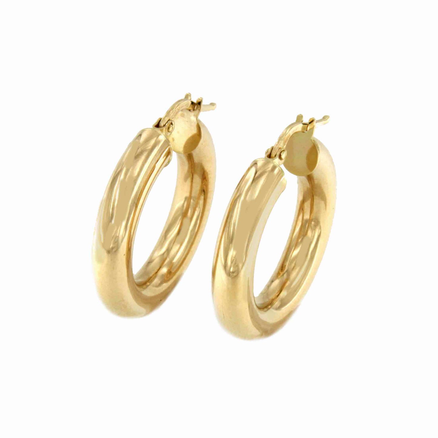 Pendiente BULERIA aros o argolla en oro amarillo liso de 18 ktes.