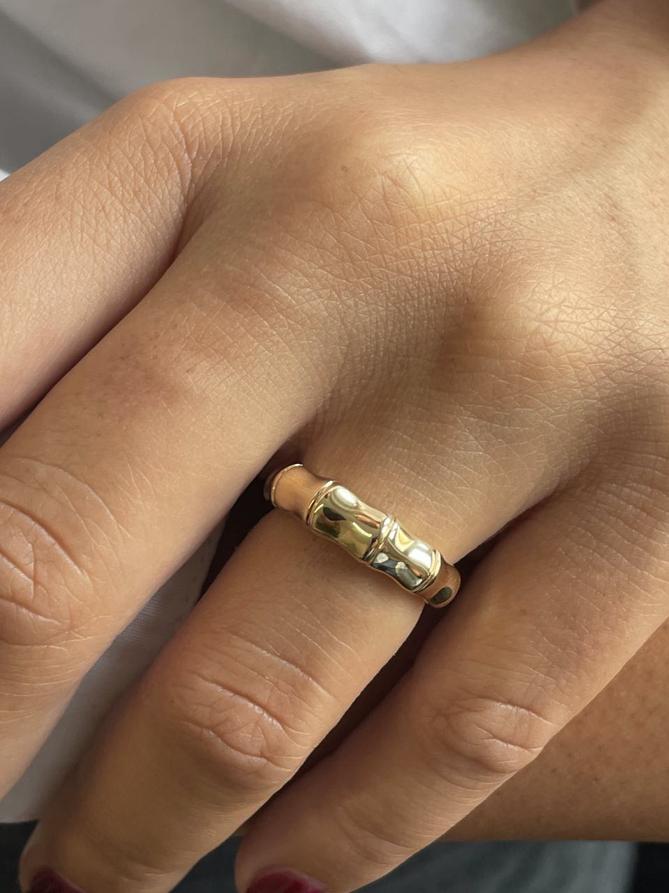 FANDANGO ring in plain 18-karat yellow gold