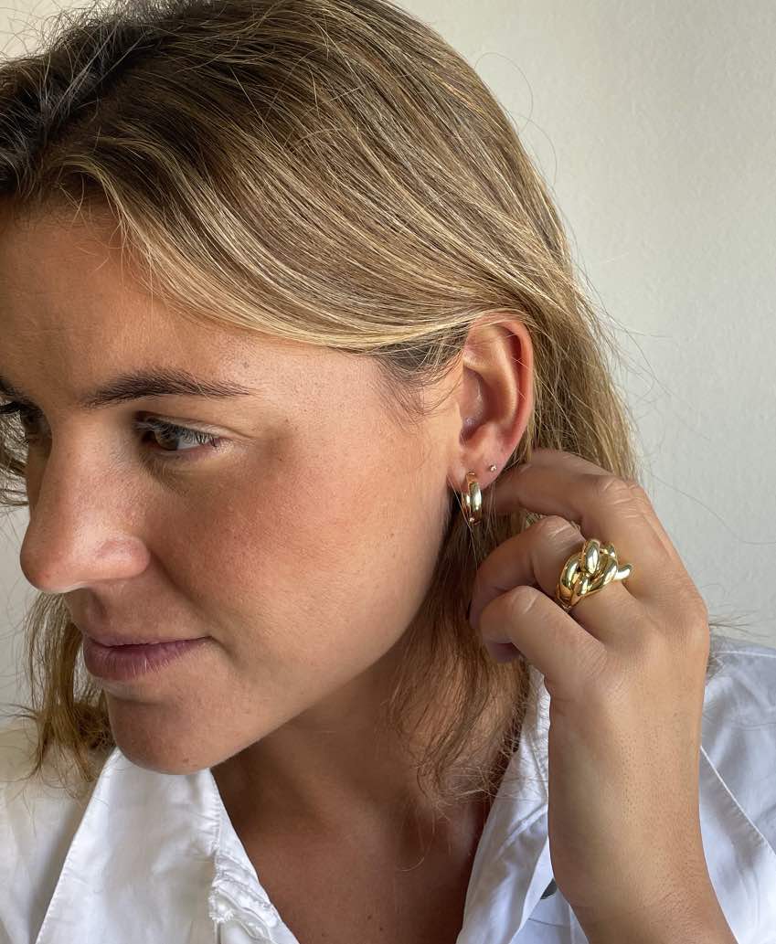 CAPOTE ring in 18-karat yellow gold, curb style