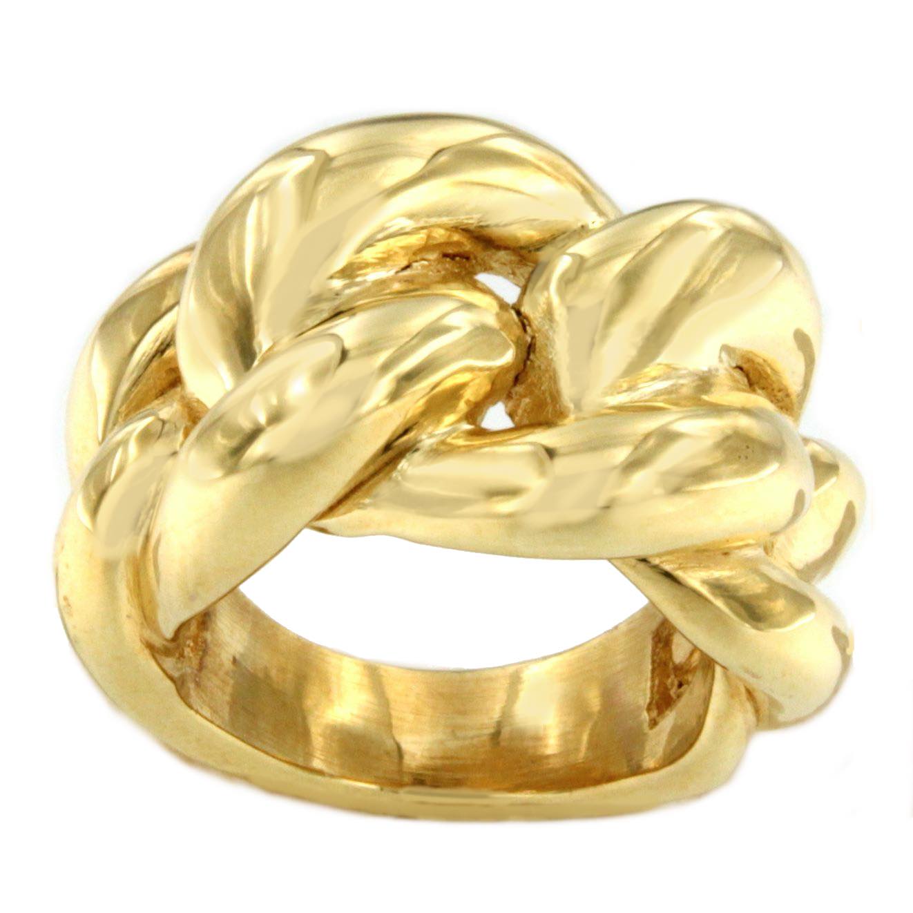 Anillo CAPOTE en oro amarillo de 18 kilates tipo barbado