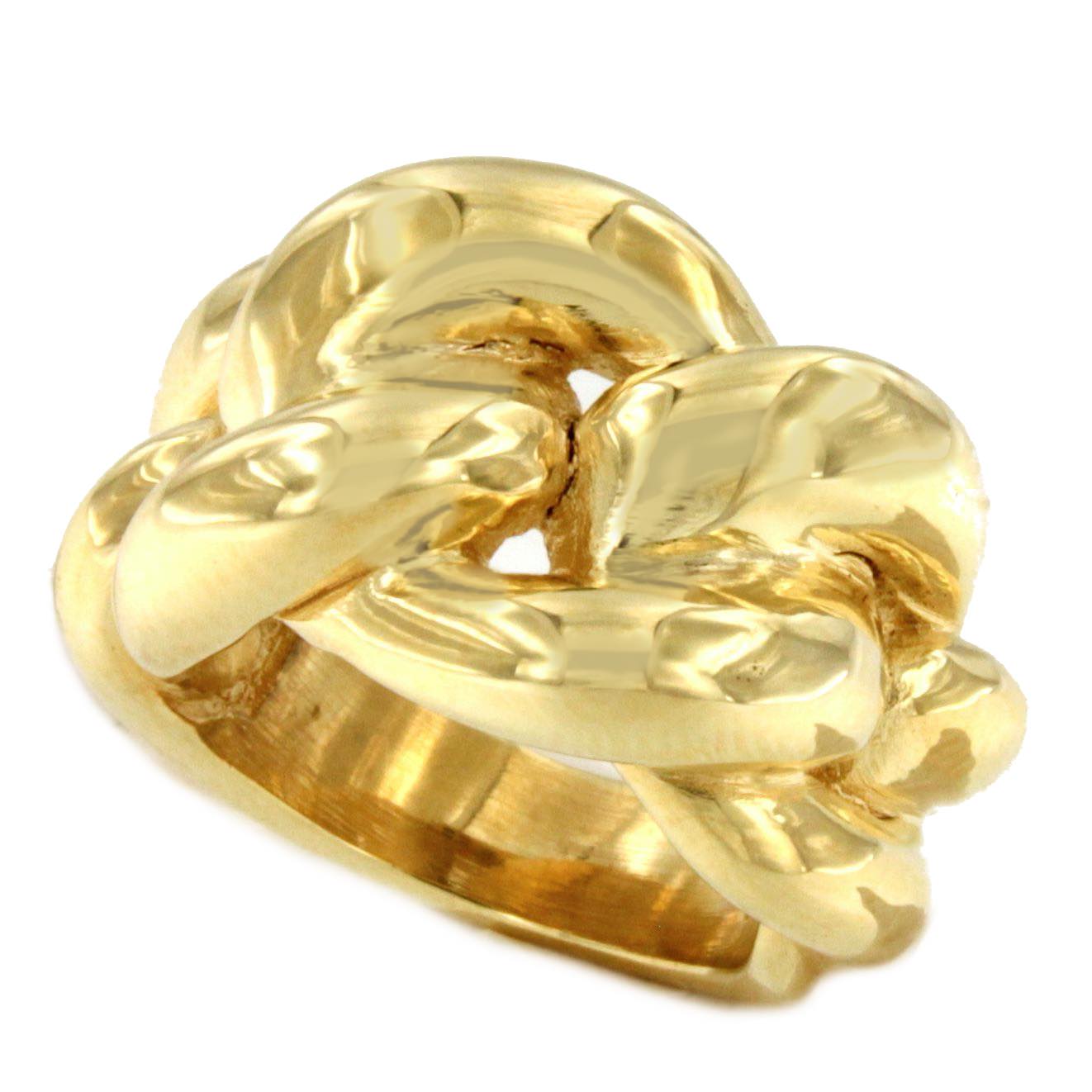 Anillo CAPOTE en oro amarillo de 18 kilates tipo barbado