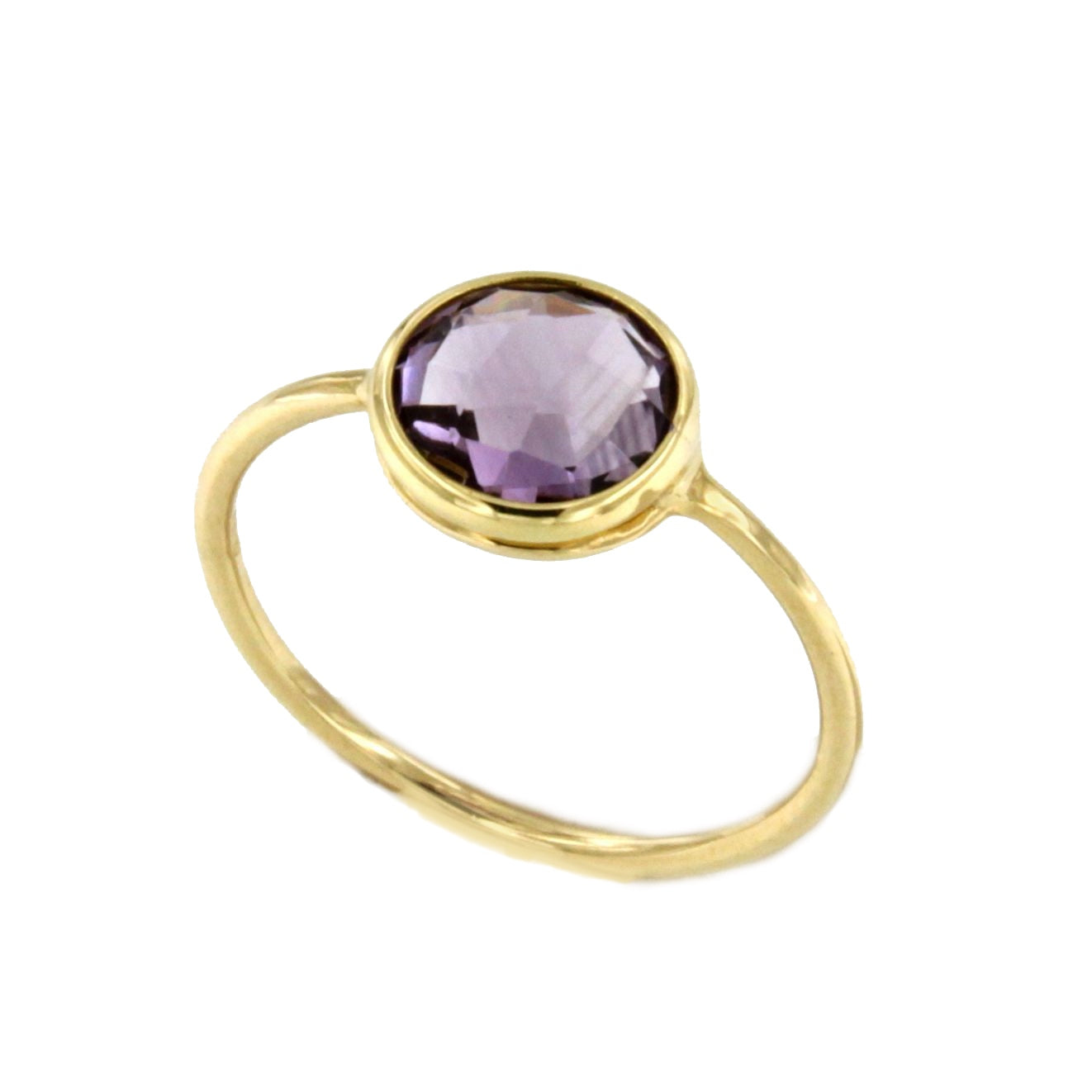 CENTURIO amethyst ring in 18-karat yellow gold