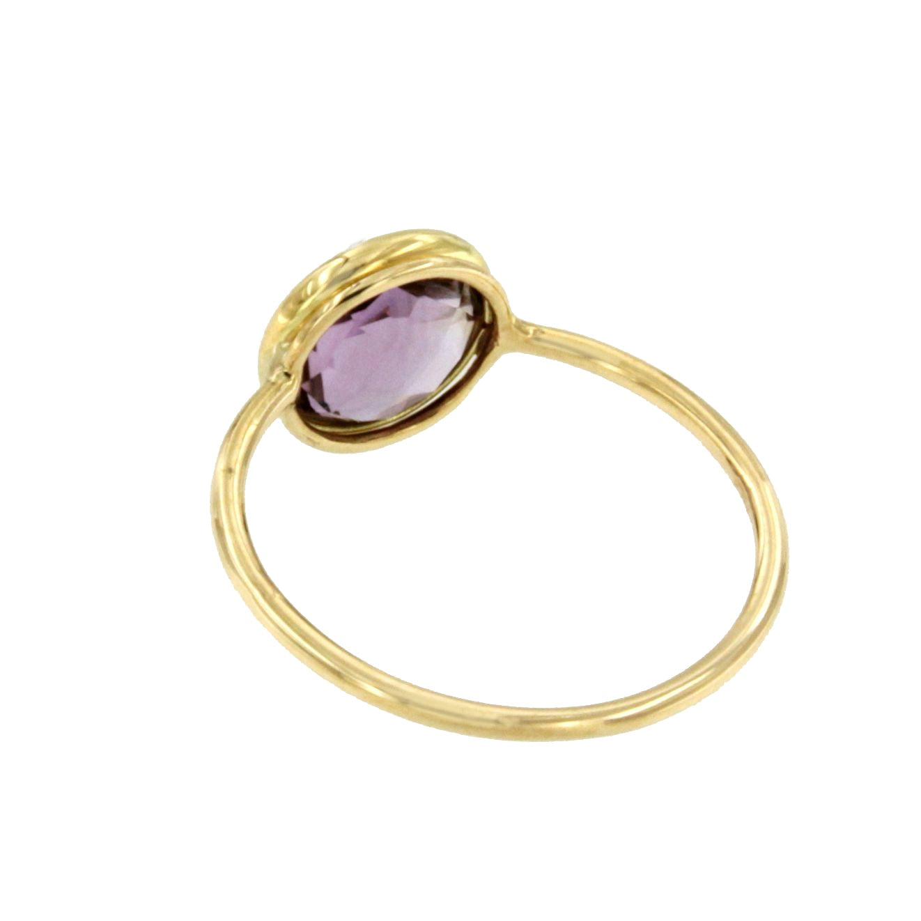 CENTURIO amethyst ring in 18-karat yellow gold