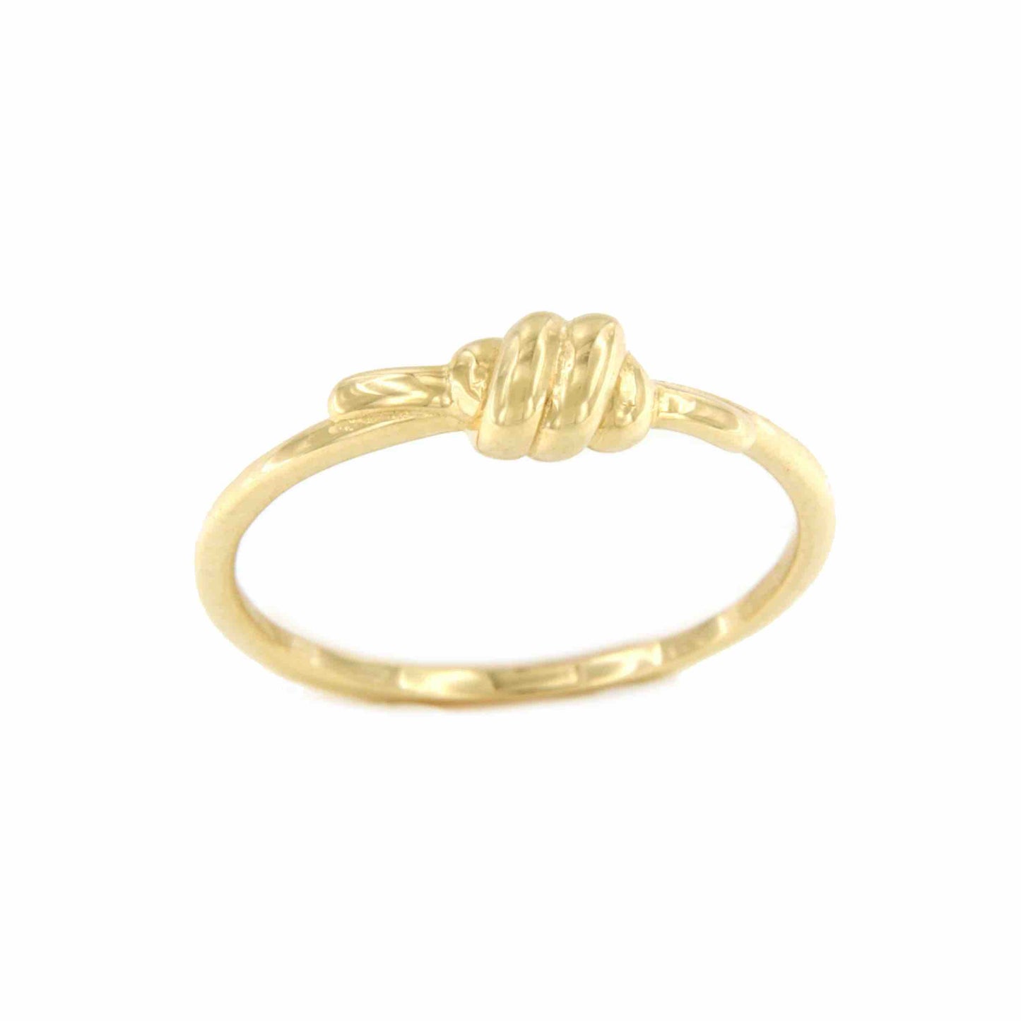 Anillo CALA diseño nudo en oro amarillo liso de 18 kilates