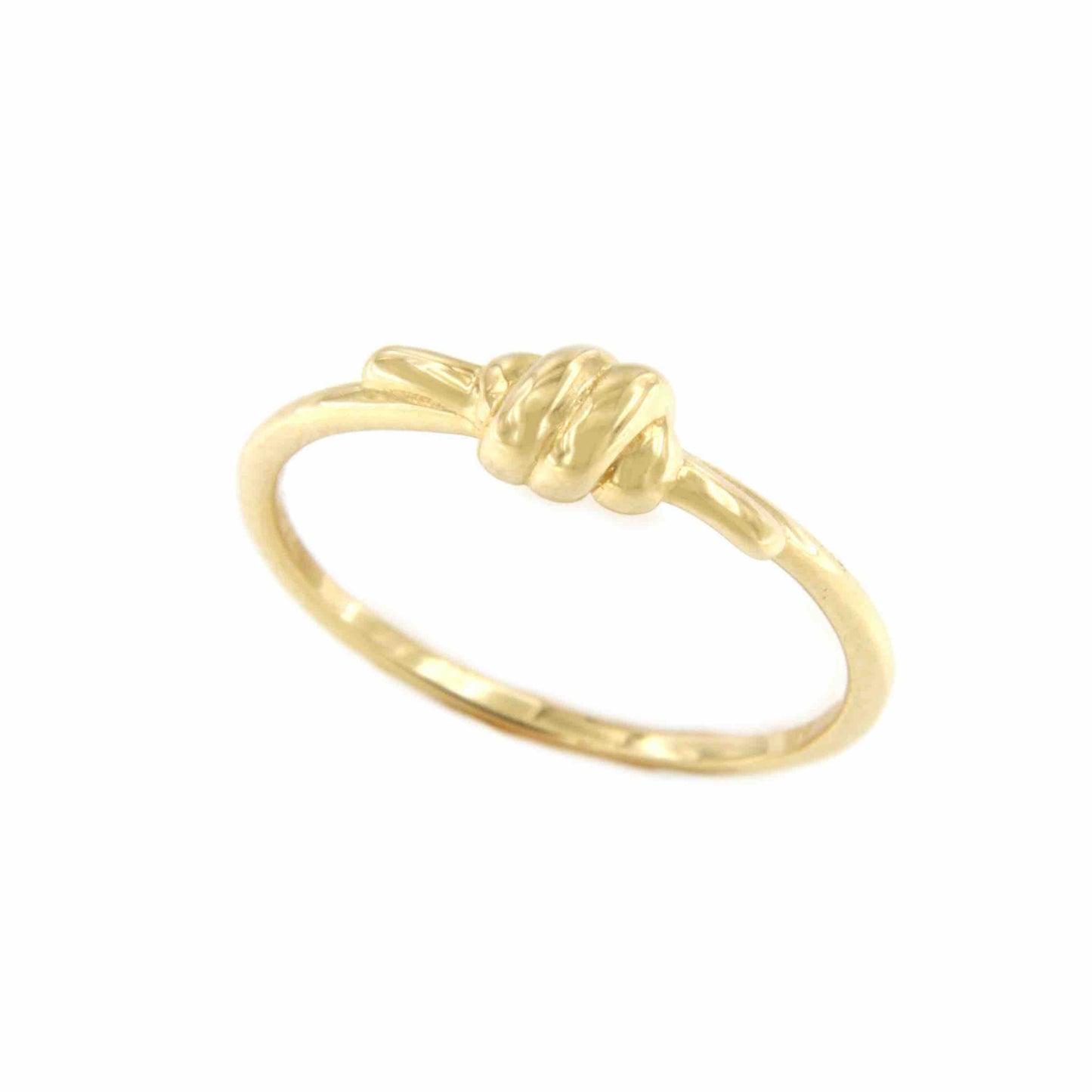 Anillo CALA diseño nudo en oro amarillo liso de 18 kilates