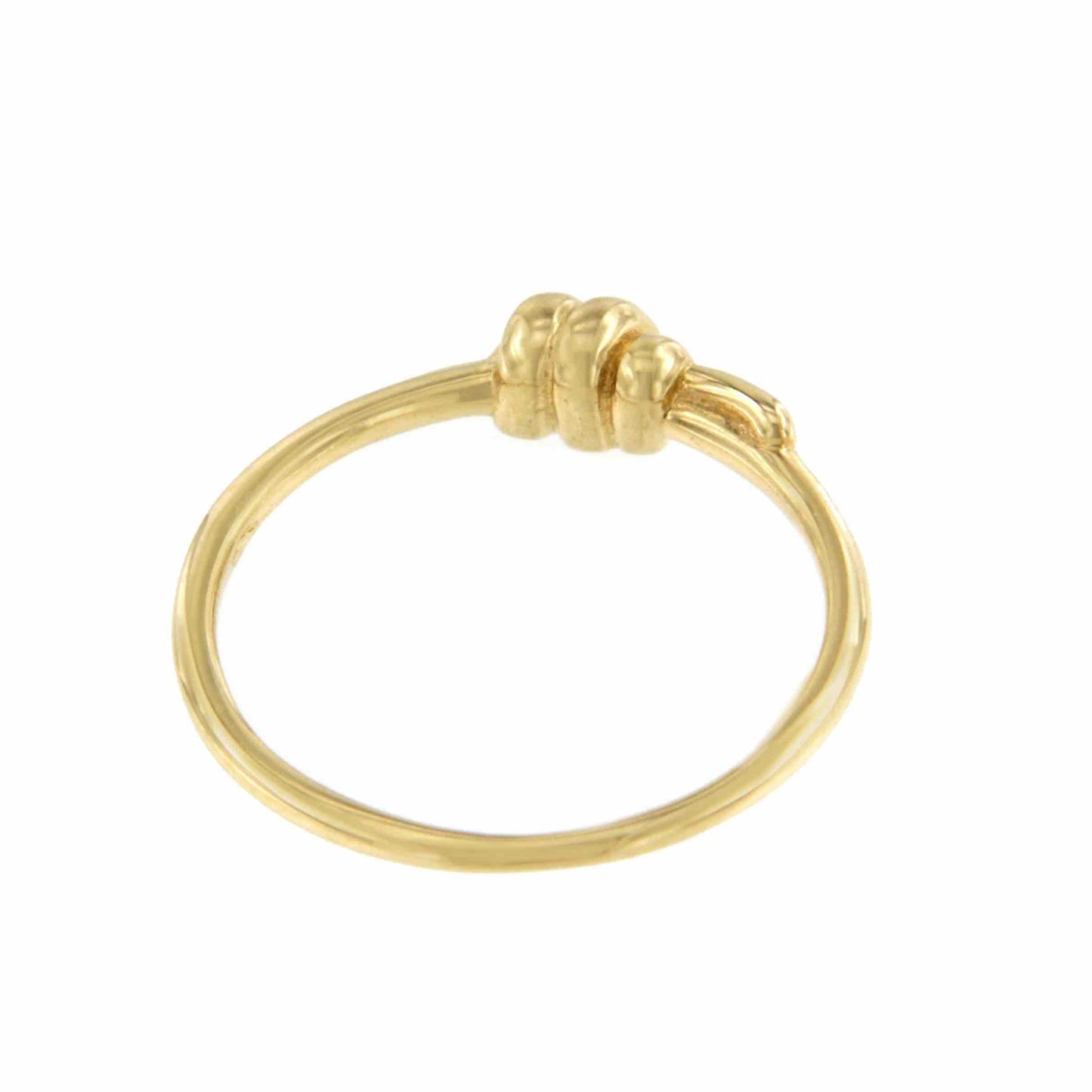 Anillo CALA diseño nudo en oro amarillo liso de 18 kilates