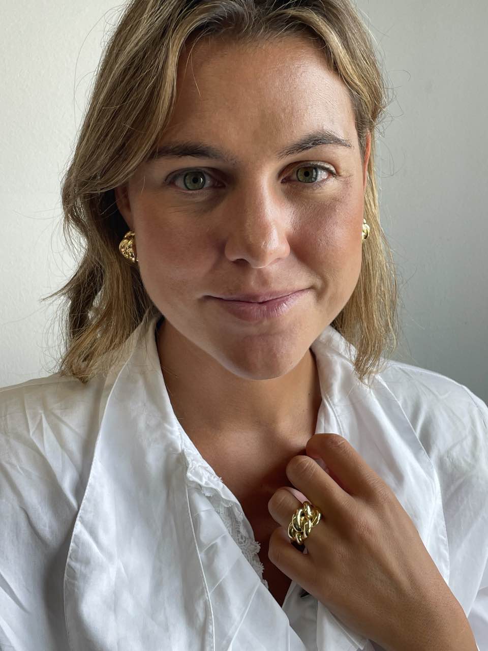 CAPOTE ring in 18-karat yellow gold, curb style