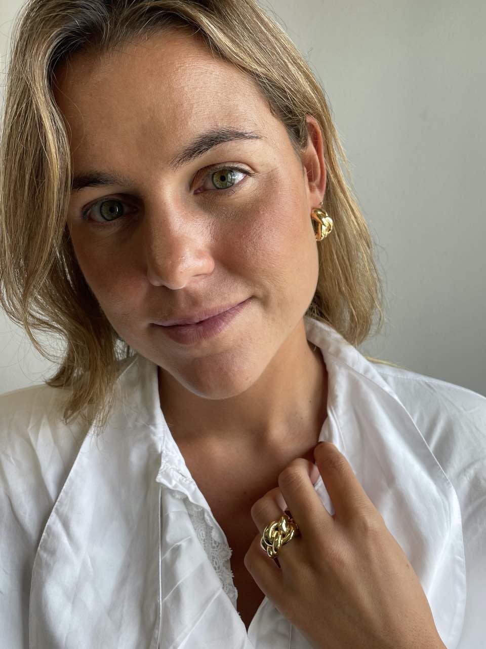 CAPOTE ring in 18-karat yellow gold, curb style