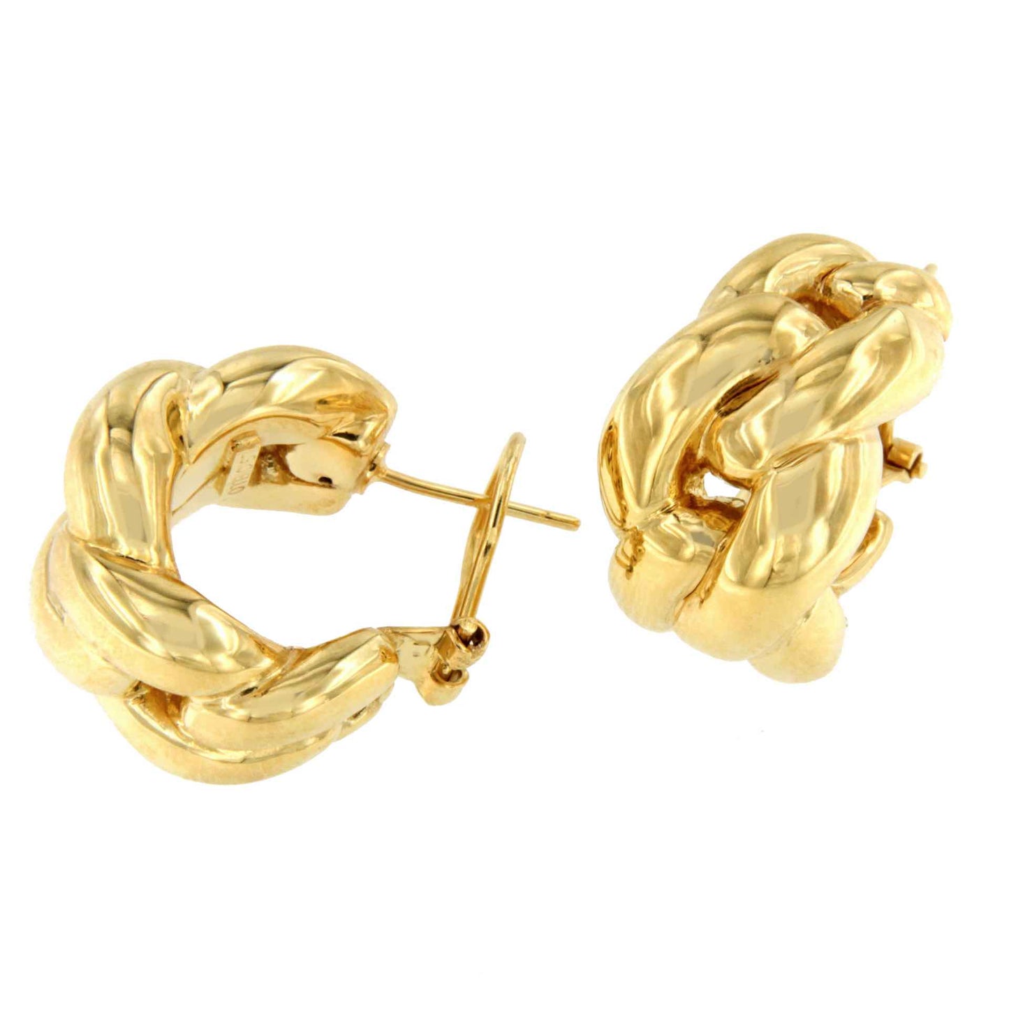 Pendiente AZAFRAN estilo barbado en oro amarillo de 18 kilates