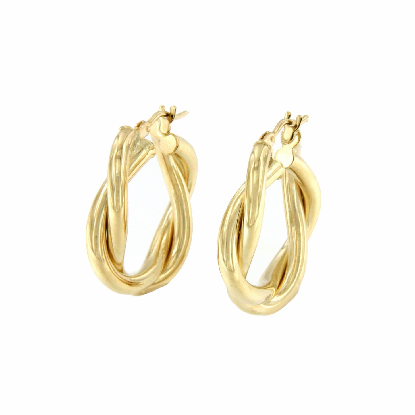 Pendiente PRIMOR argollas o aros retorcidos en oro amarillo de 18 ktes