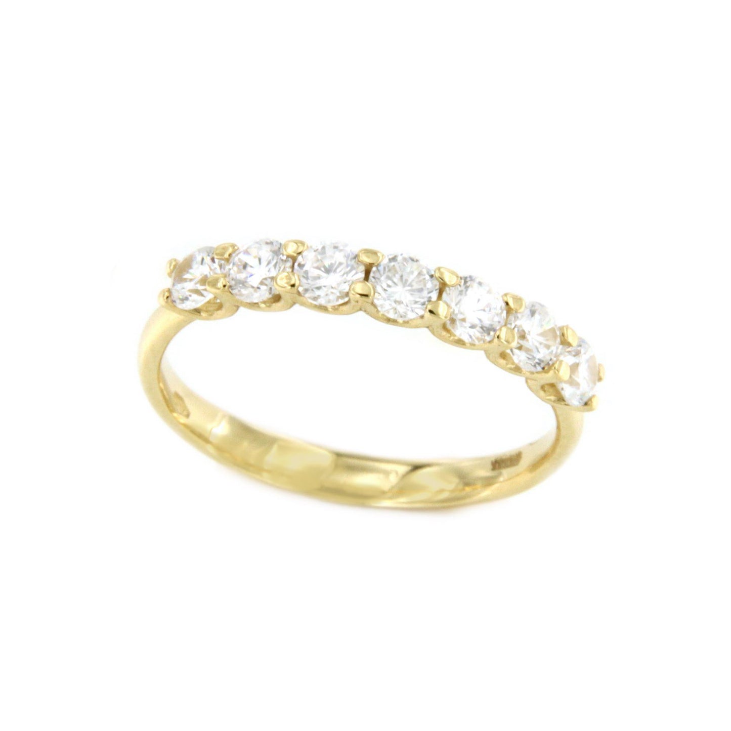 Geranium ring, a zirconia band in 18-karat yellow gold