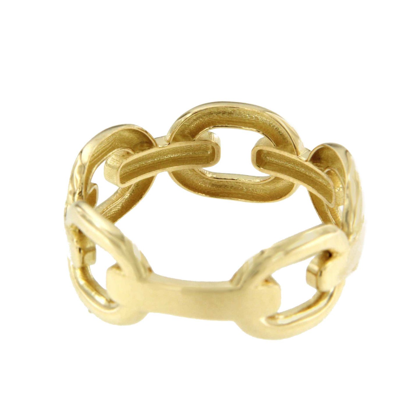 ORCHID ring with classic links in 18-karat yellow gold