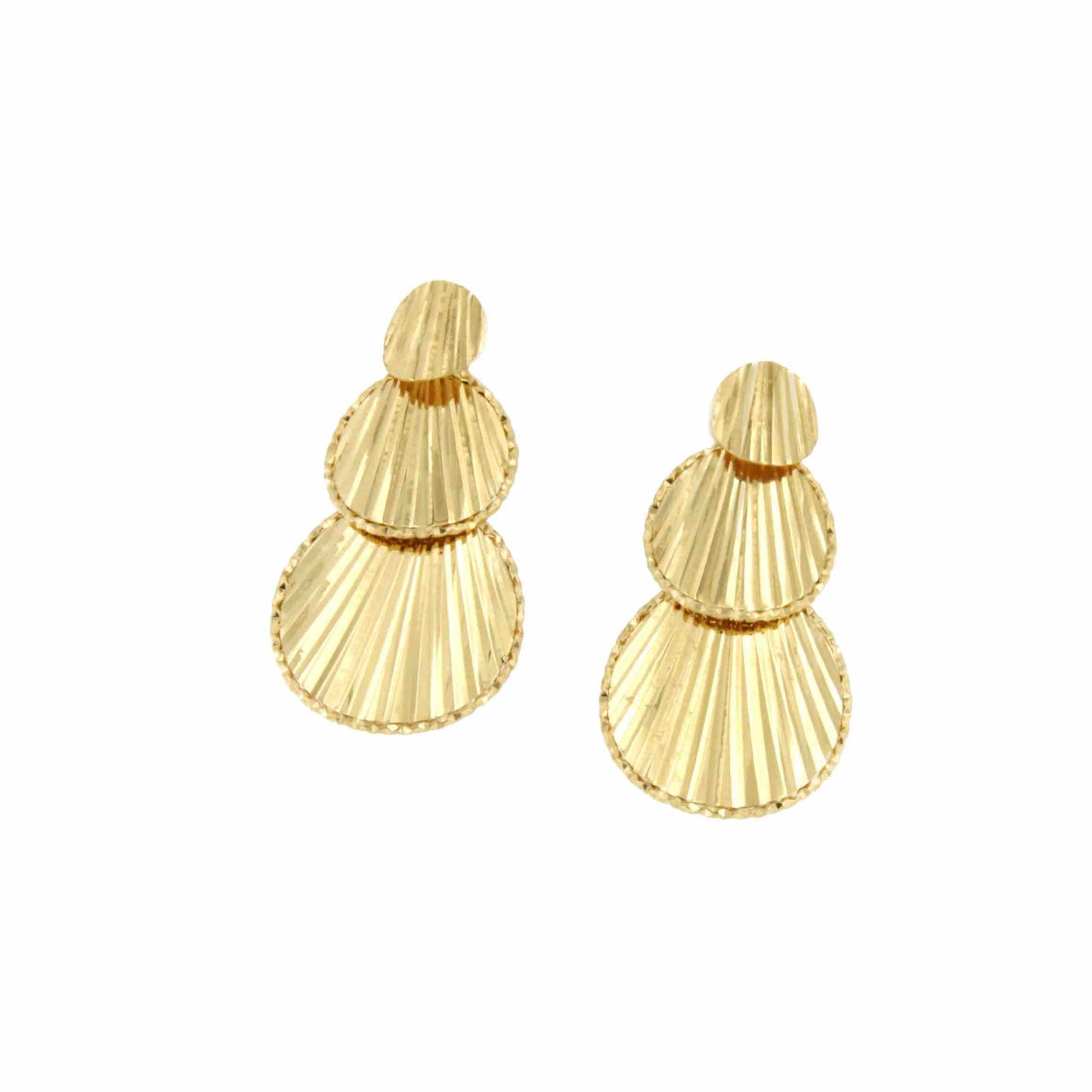 Pendiente PENSAMIENTOS articulados en oro amarillo de 18 ktes