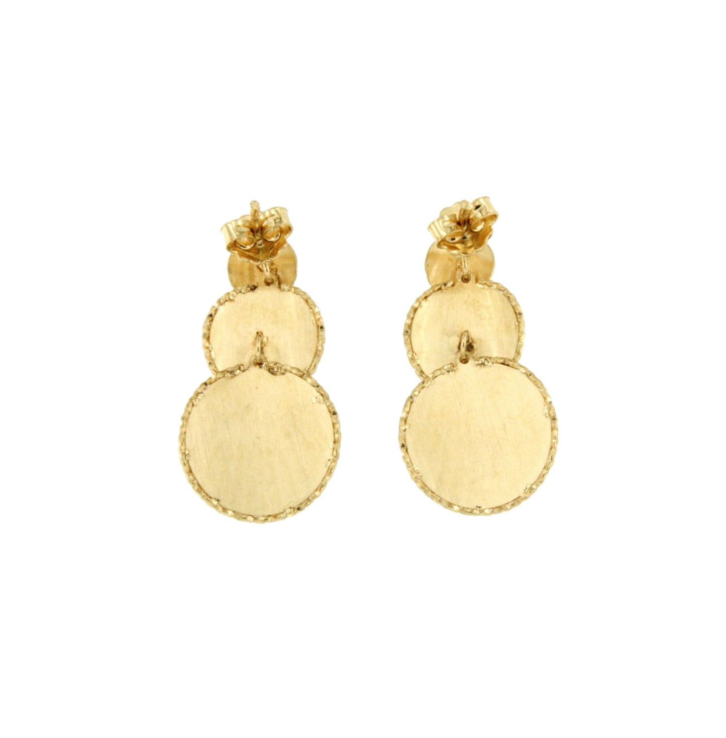 Pendiente PENSAMIENTOS articulados en oro amarillo de 18 ktes