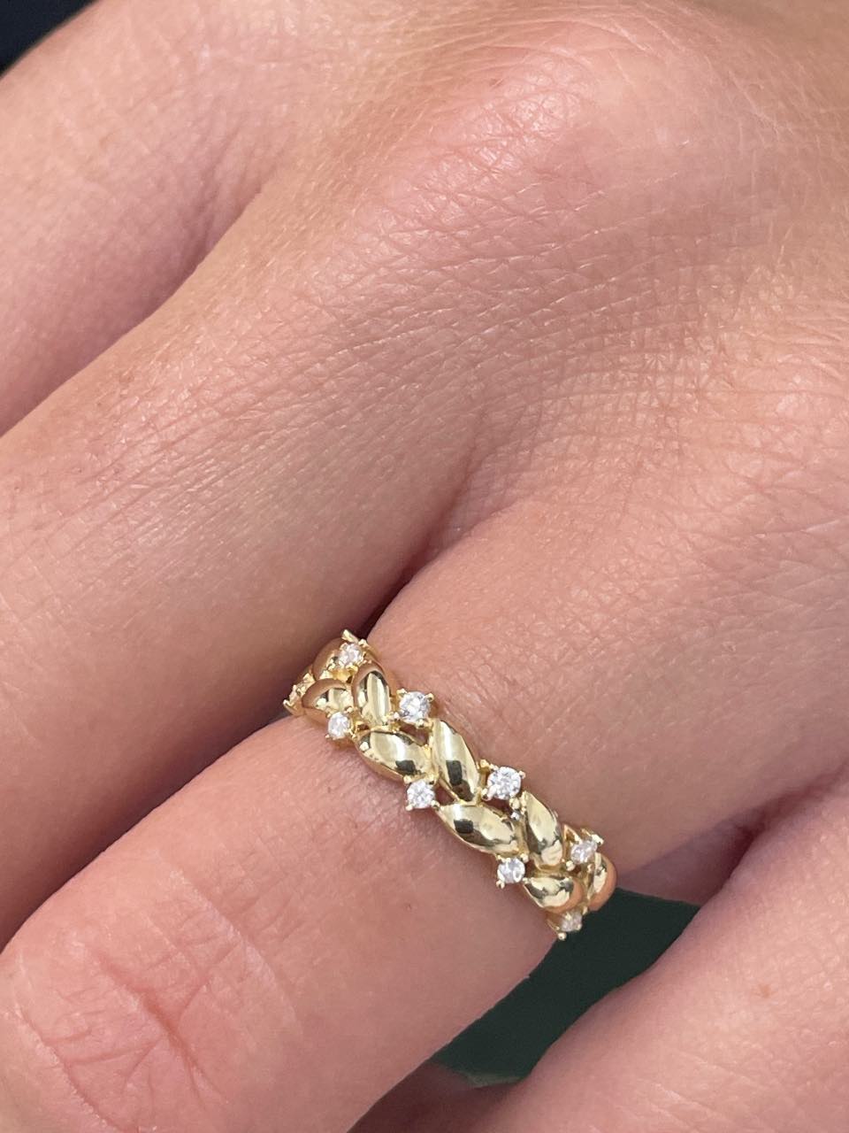 WALTER ring in 18-karat yellow gold with cubic zirconia