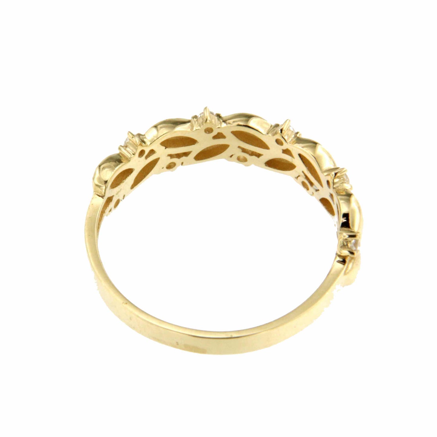 Anillo WALTER de oro amarillo de 18 kilates con circonitas