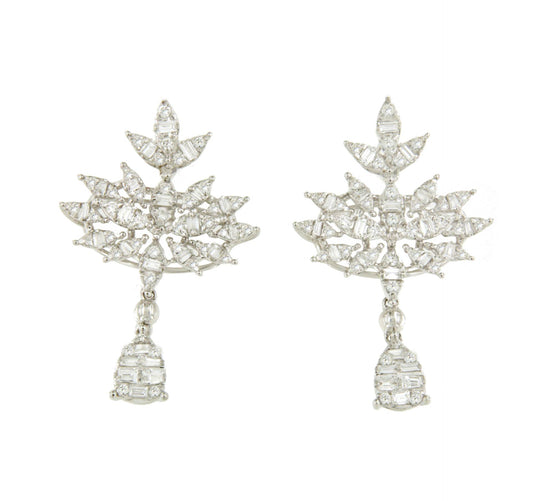HORTELANO earring in 18k white gold with diamonds