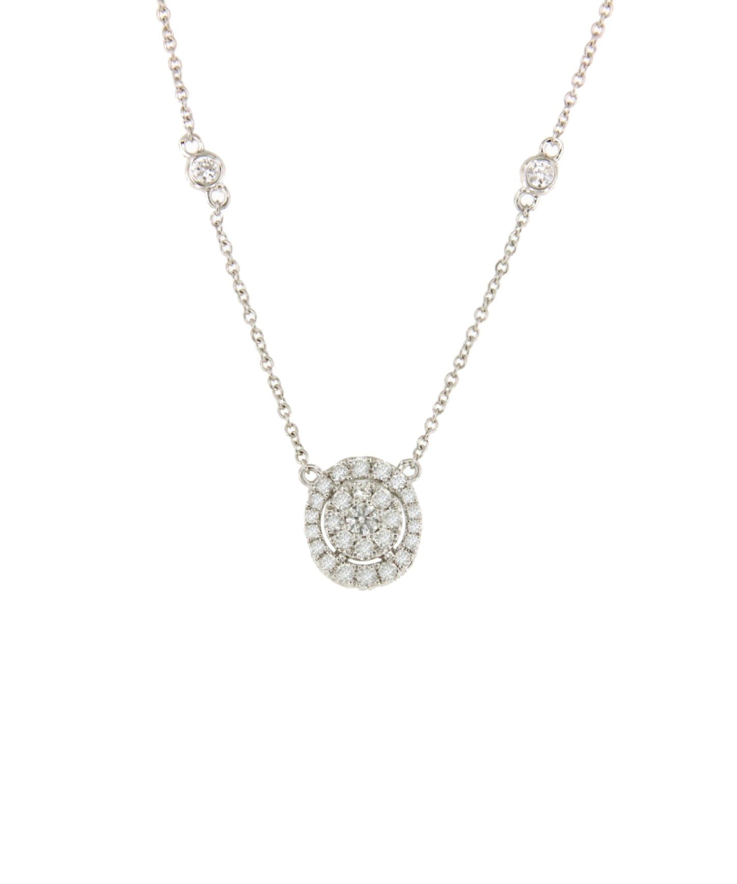 Rayito choker with 18k white gold pendant and diamonds