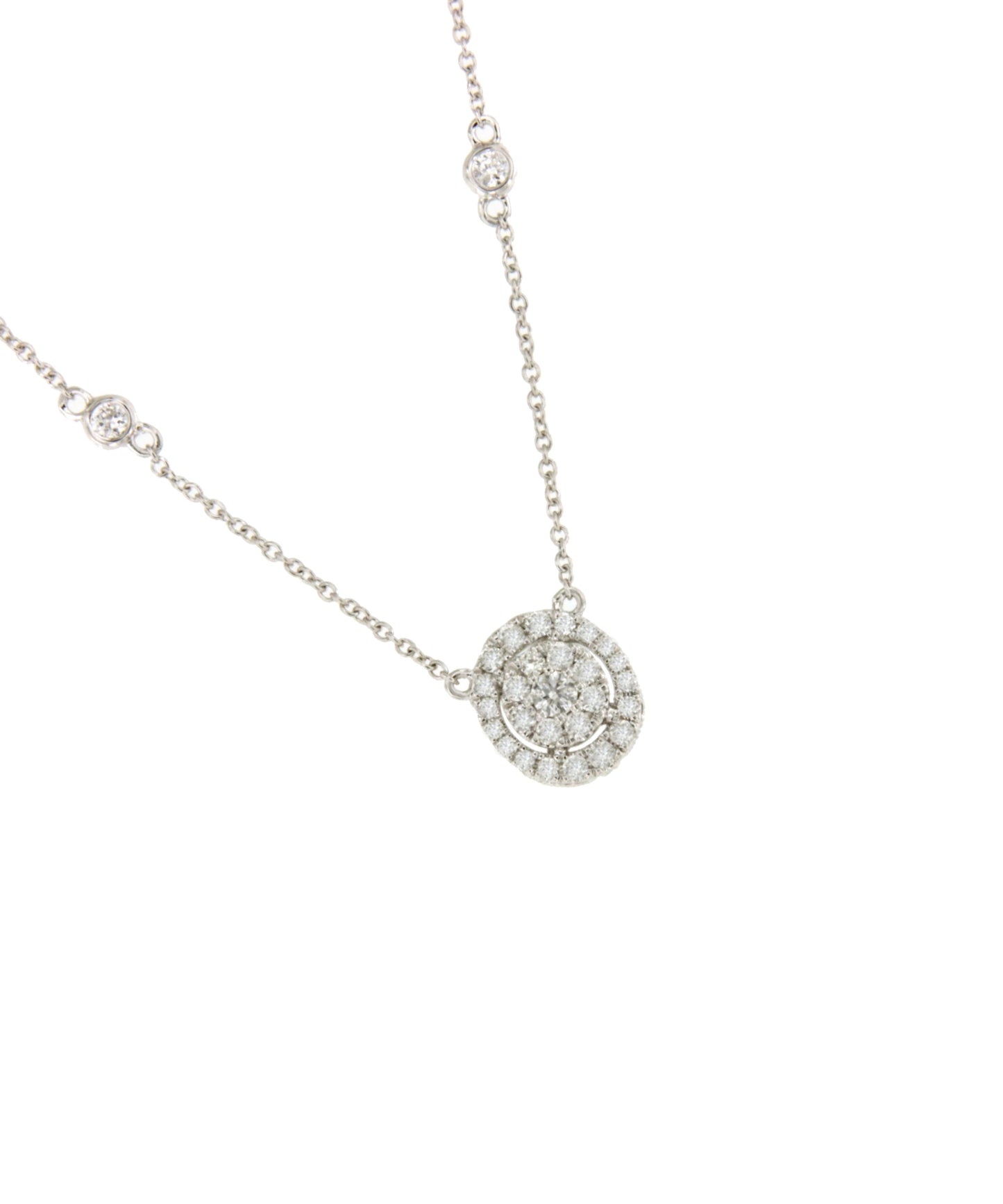 Rayito choker with 18k white gold pendant and diamonds
