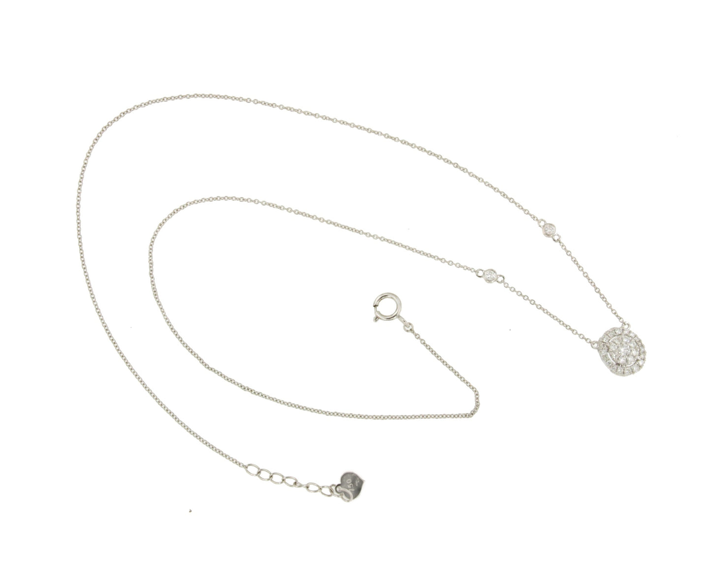 Rayito choker with 18k white gold pendant and diamonds