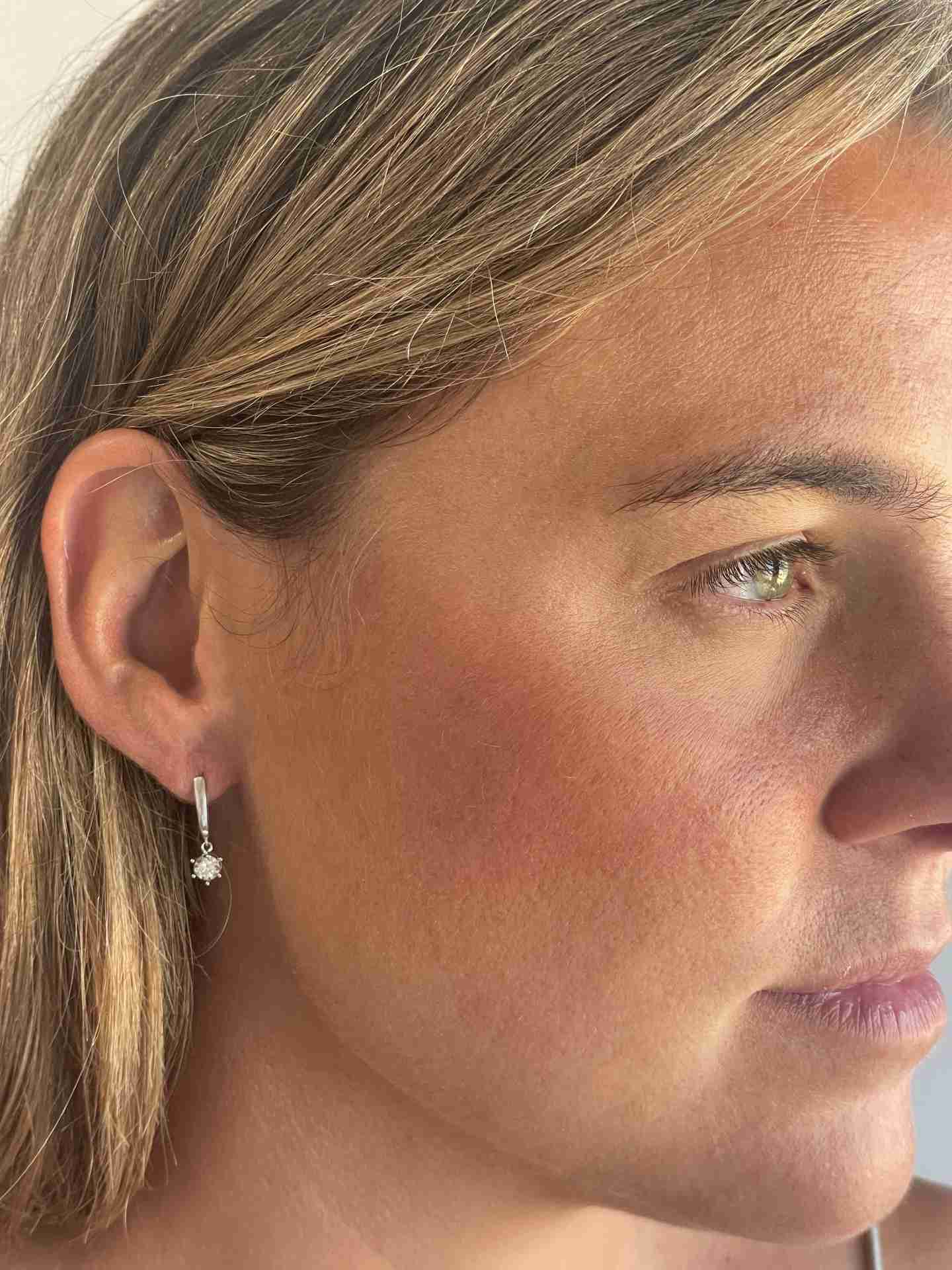 BOURGES pendant earrings with diamond hoops in 18k white gold