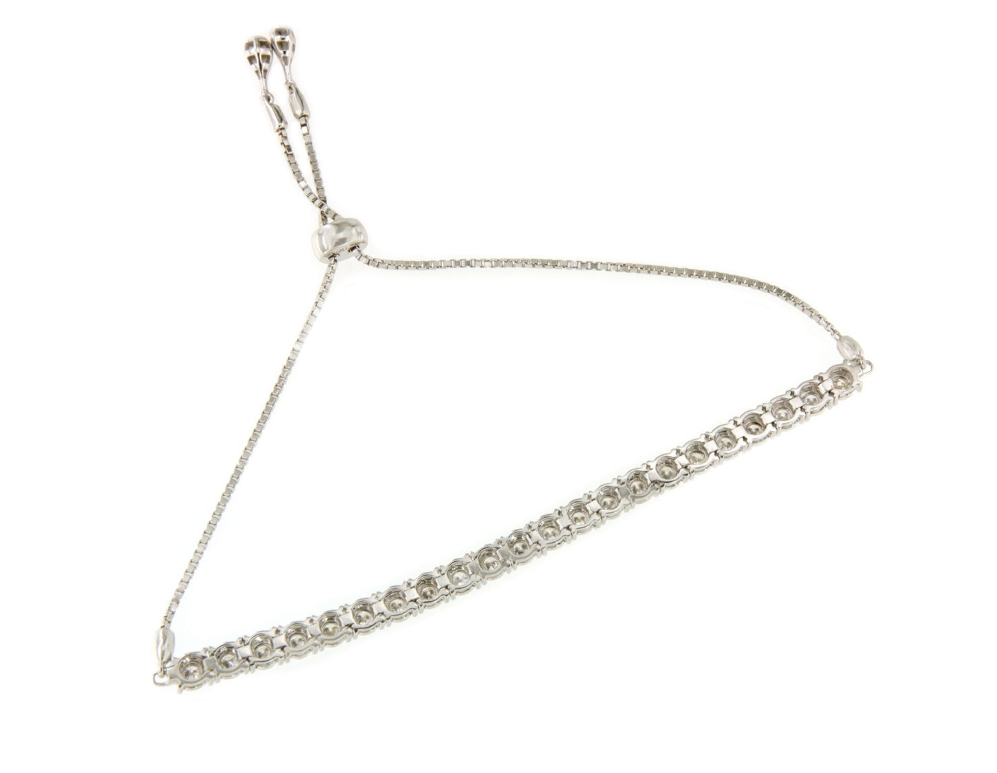 Pulsera TARBES riviere ajustable de brillantes en oro blanco 18 ktes.