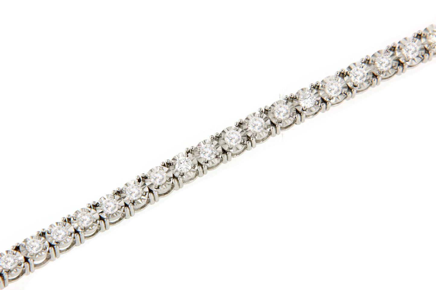 Pulsera TARBES riviere ajustable de brillantes en oro blanco 18 ktes.
