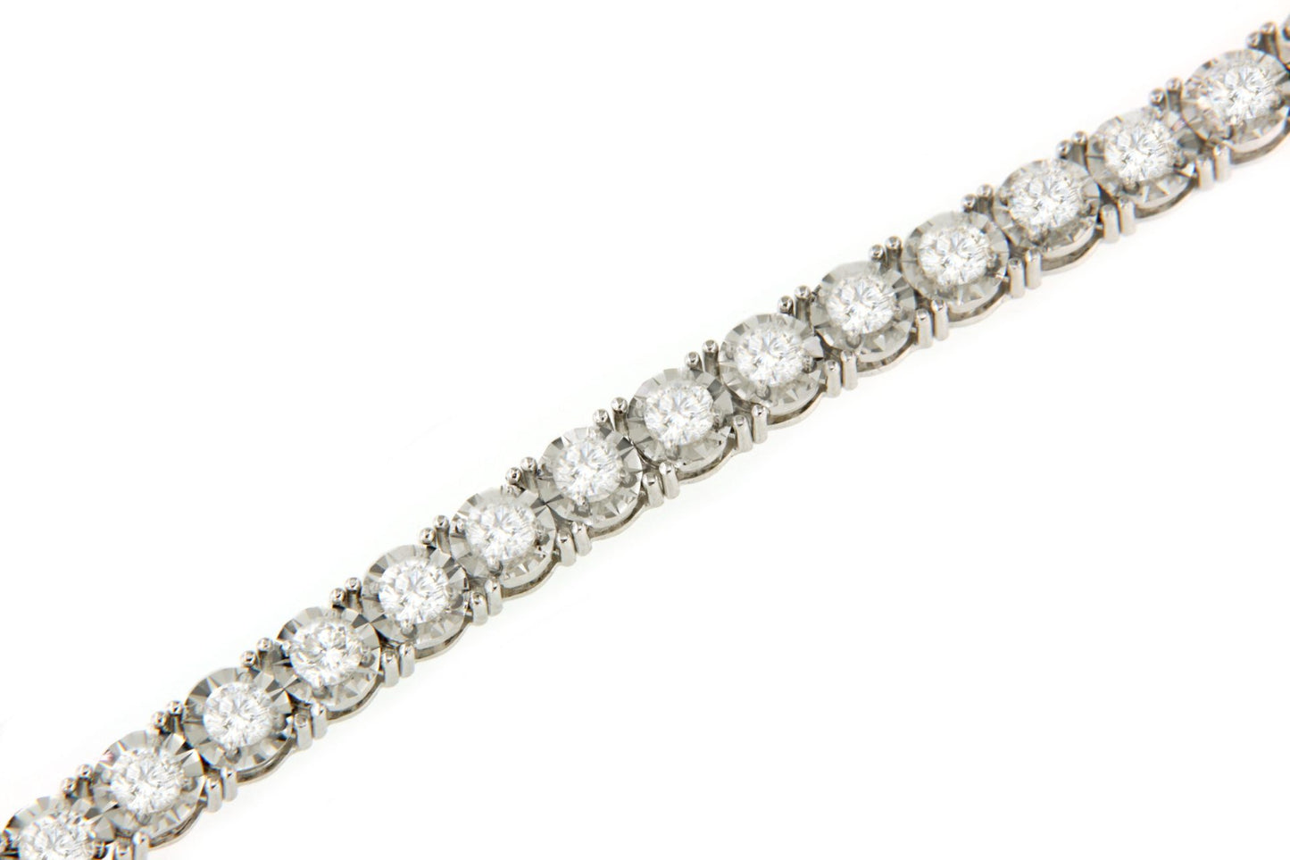 Pulsera TARBES riviere ajustable de brillantes en oro blanco 18 ktes.