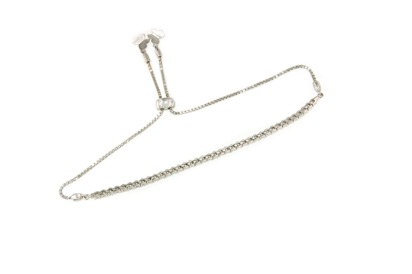 Pulsera LE MANS riviere ajustable de brillantes en oro blanco 18 ktes.