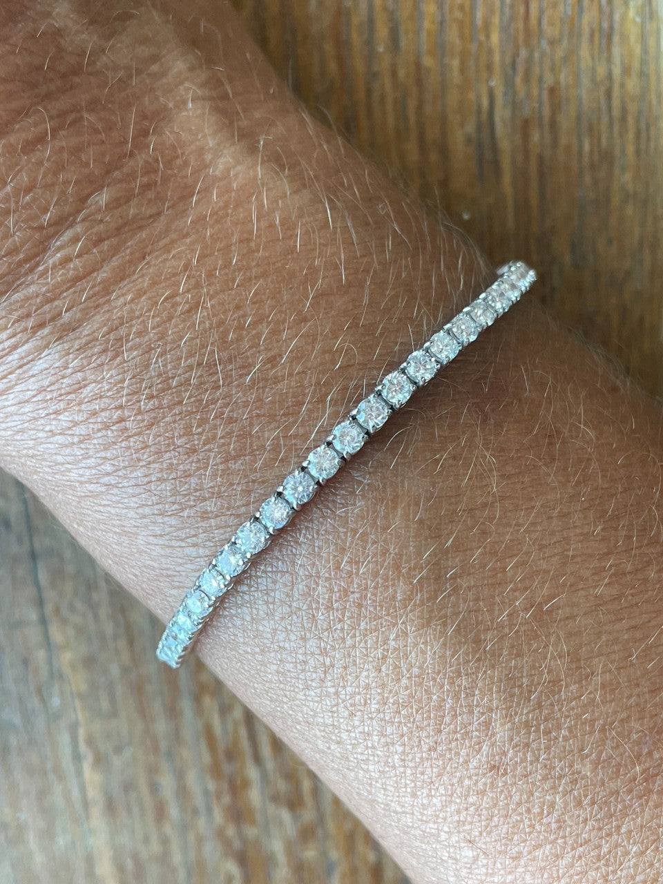 Pulsera CHERBOURG riviere de brillantes en oro blanco 18 ktes