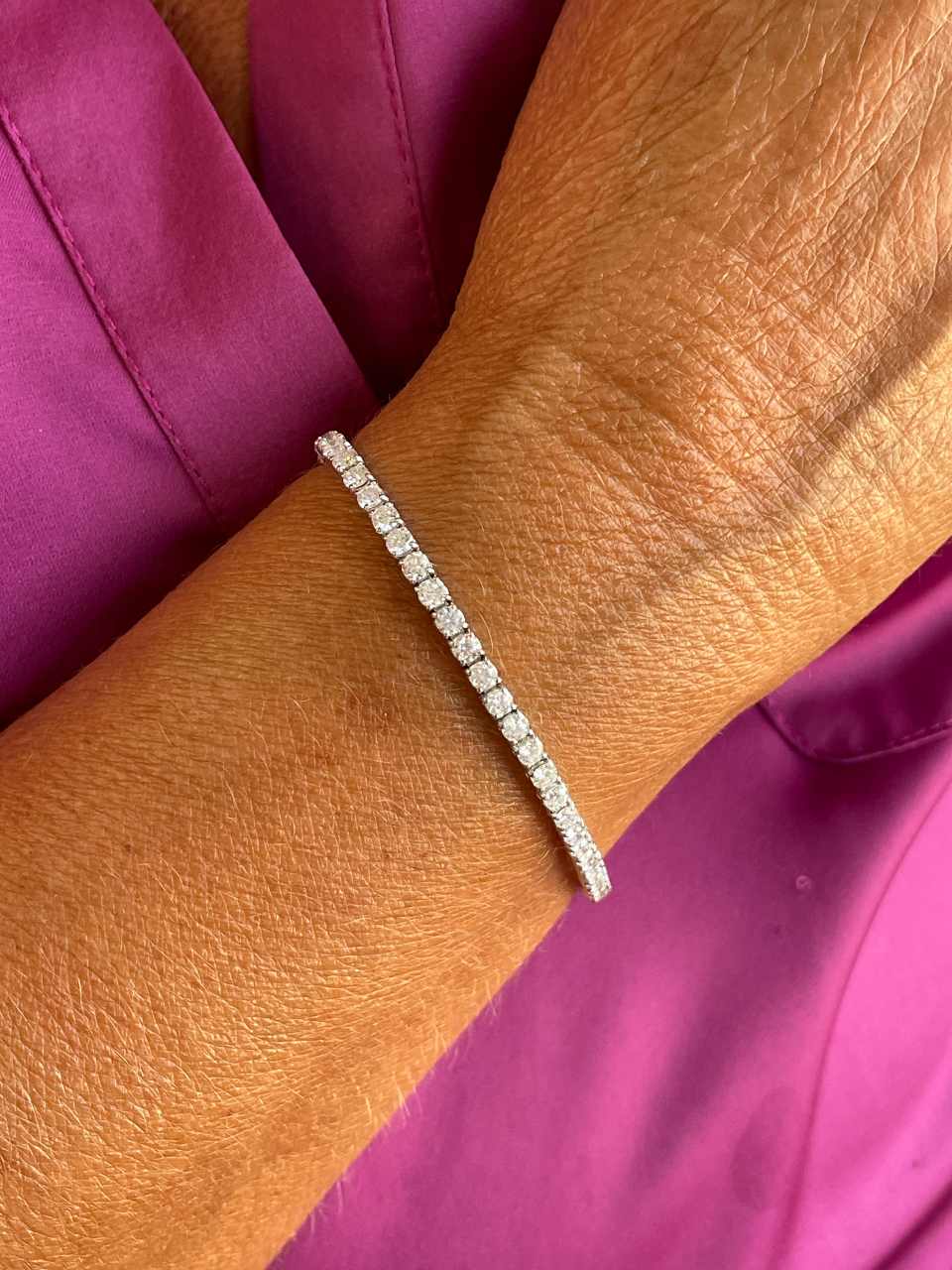 Pulsera CHERBOURG riviere de brillantes en oro blanco 18 ktes