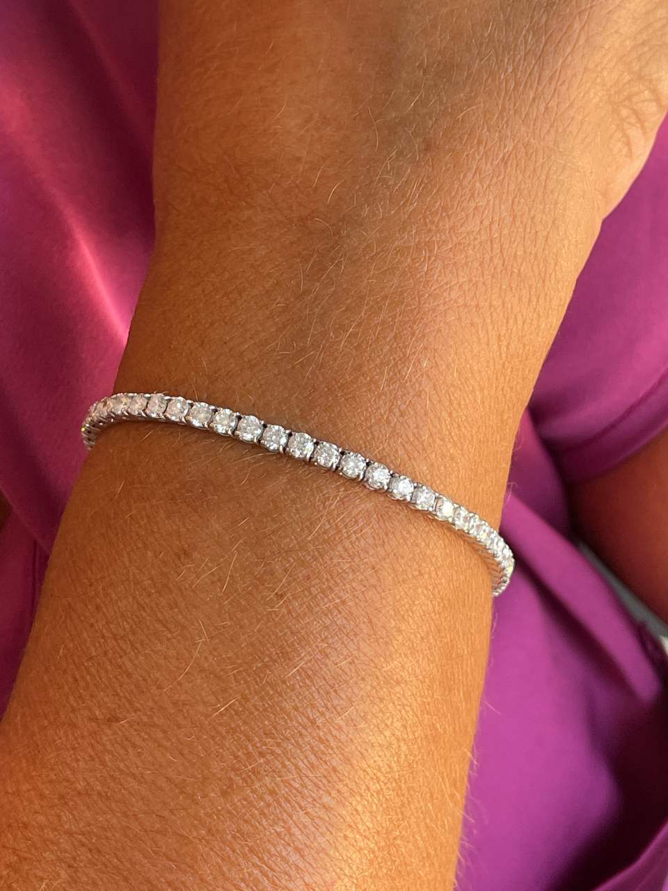 Pulsera CHERBOURG riviere de brillantes en oro blanco 18 ktes