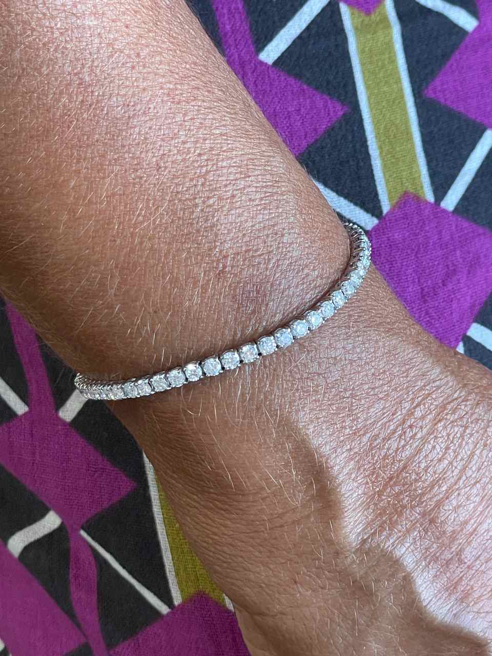 Pulsera CHERBOURG riviere de brillantes en oro blanco 18 ktes