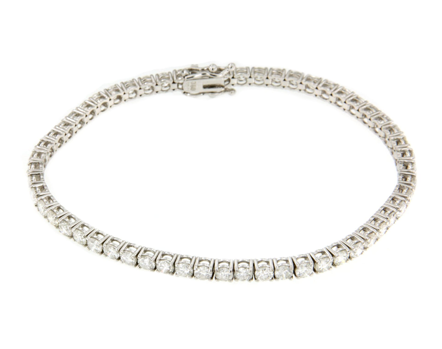 Pulsera EVREUX riviere de brillantes en oro blanco de 18 kilates