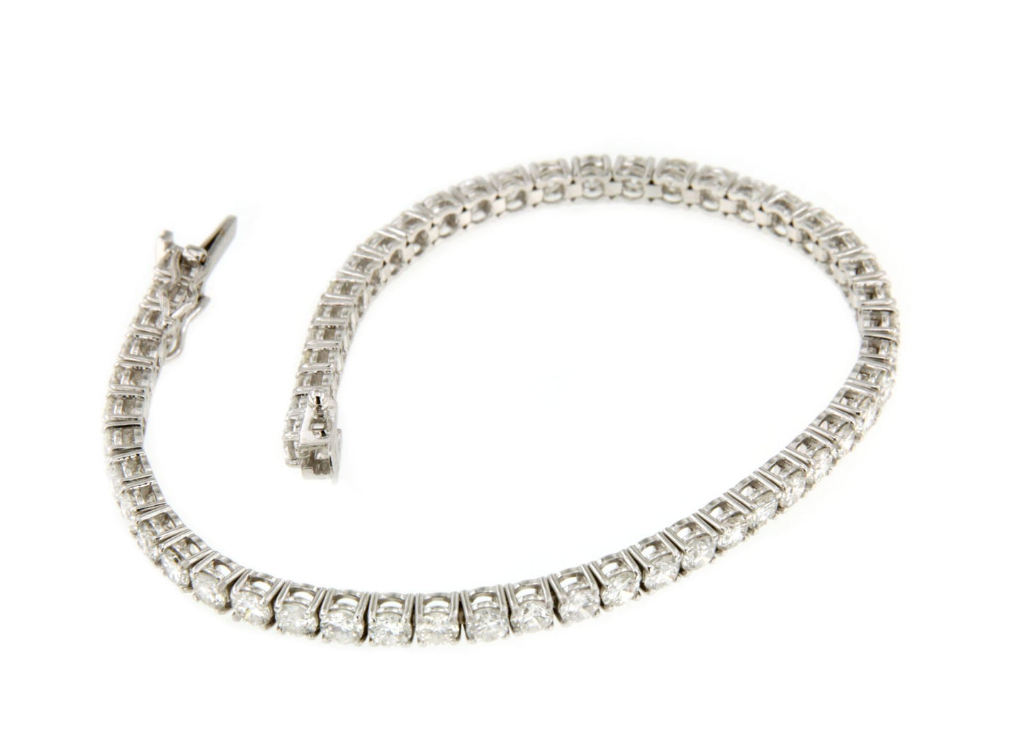 Pulsera EVREUX riviere de brillantes en oro blanco de 18 kilates