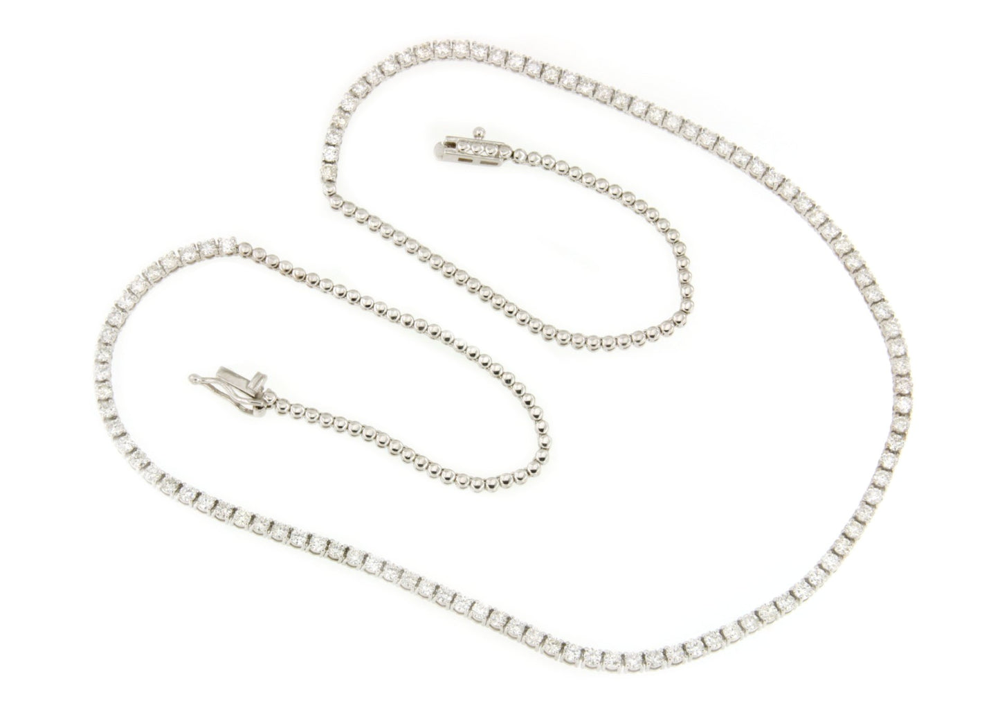 MENDE riviere choker with diamond in 18k white gold.