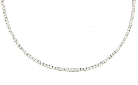 NIORT diamond riviere choker in 18k white gold.