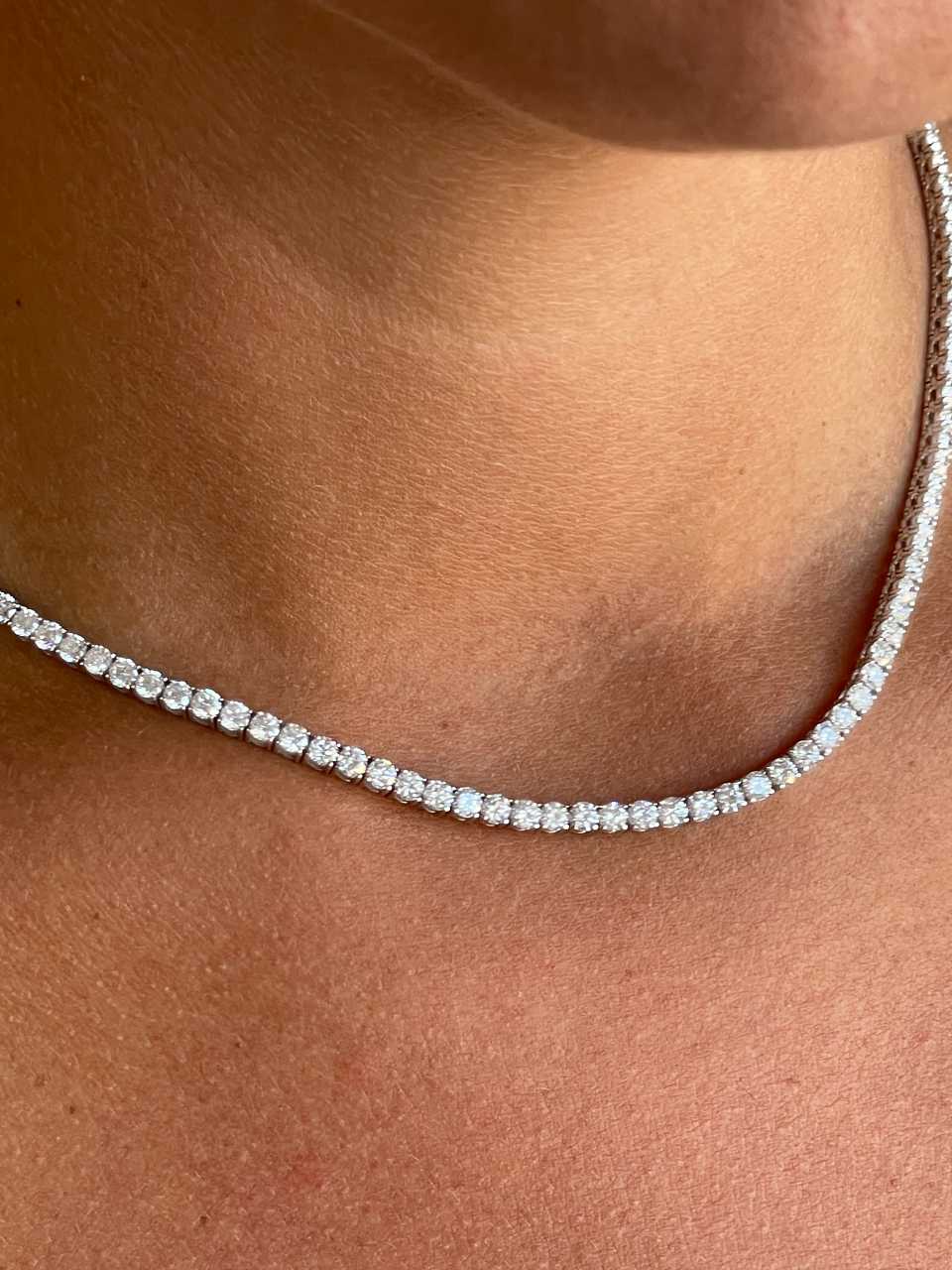 DIEPPE diamond riviere choker in 18k white gold