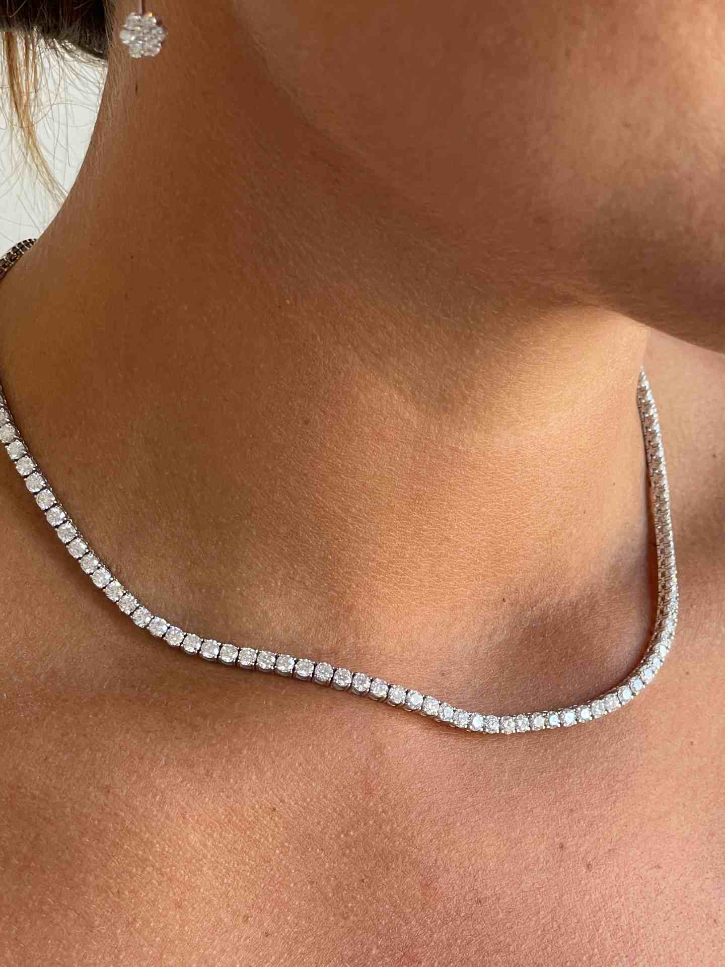 DIEPPE diamond riviere choker in 18k white gold