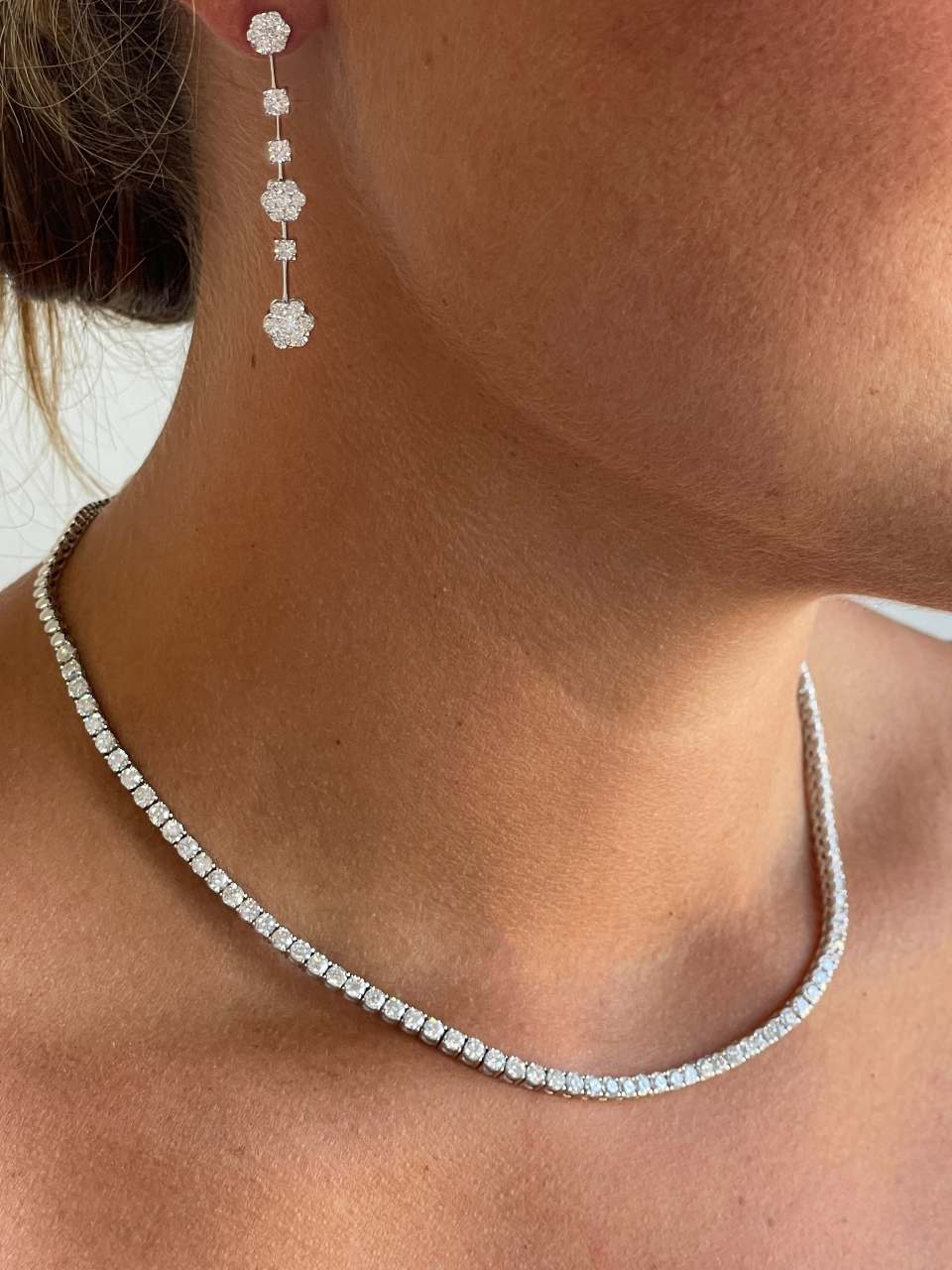 DIEPPE diamond riviere choker in 18k white gold