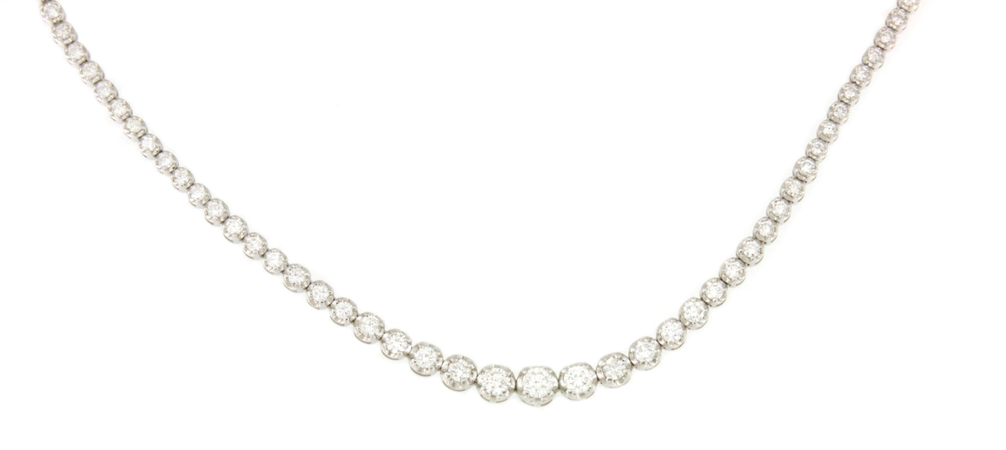TROYES riviere choker with diminishing diamond in 18k white gold