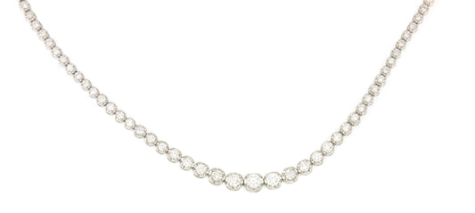 TROYES riviere choker with diminishing diamond in 18k white gold