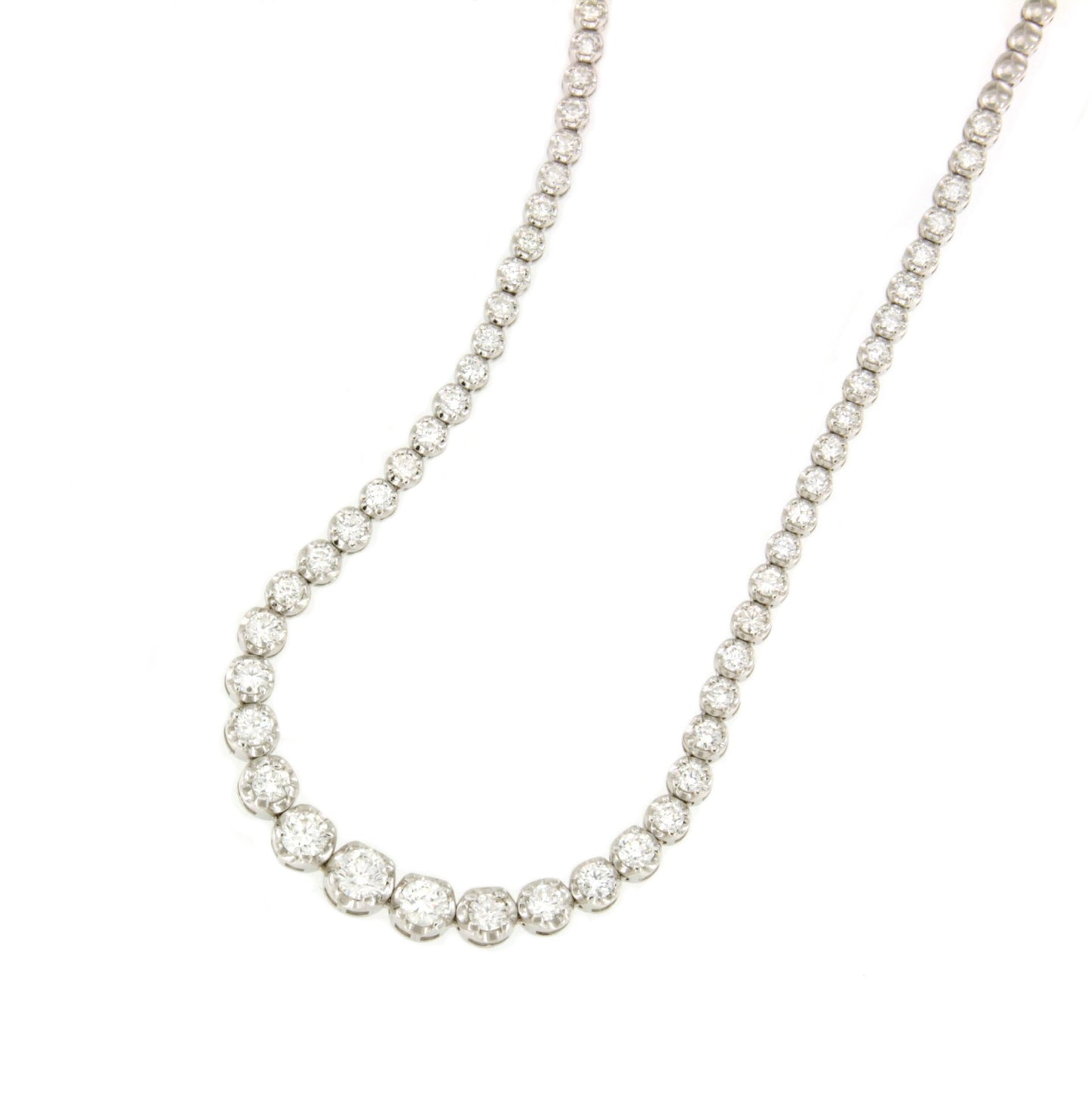 TROYES riviere choker with diminishing diamond in 18k white gold