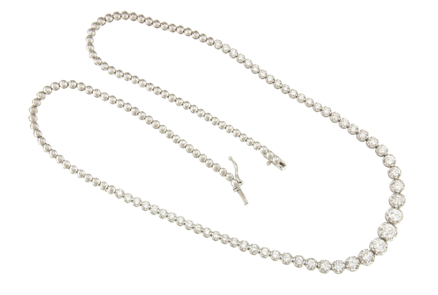 TROYES riviere choker with diminishing diamond in 18k white gold