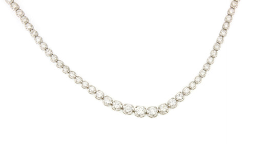 ABBEVILLE diamond riviere choker in 18-karat white gold