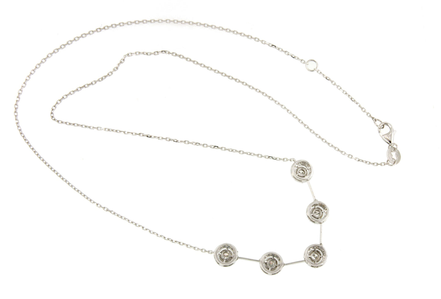 CARCASSONE fine choker with diamond centers in white gold