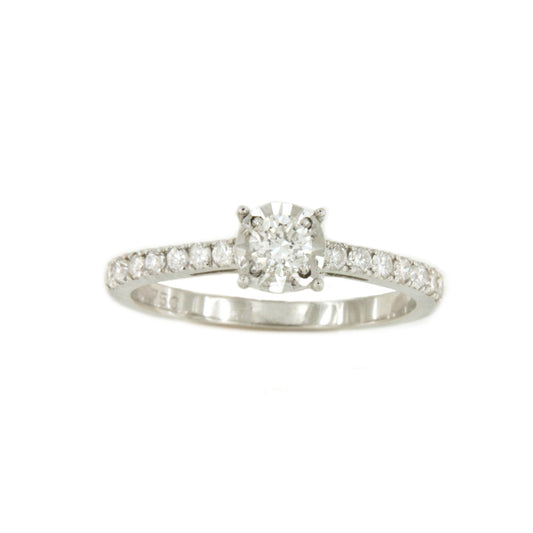 CHAMBERY solitaire diamond ring in 18k white gold