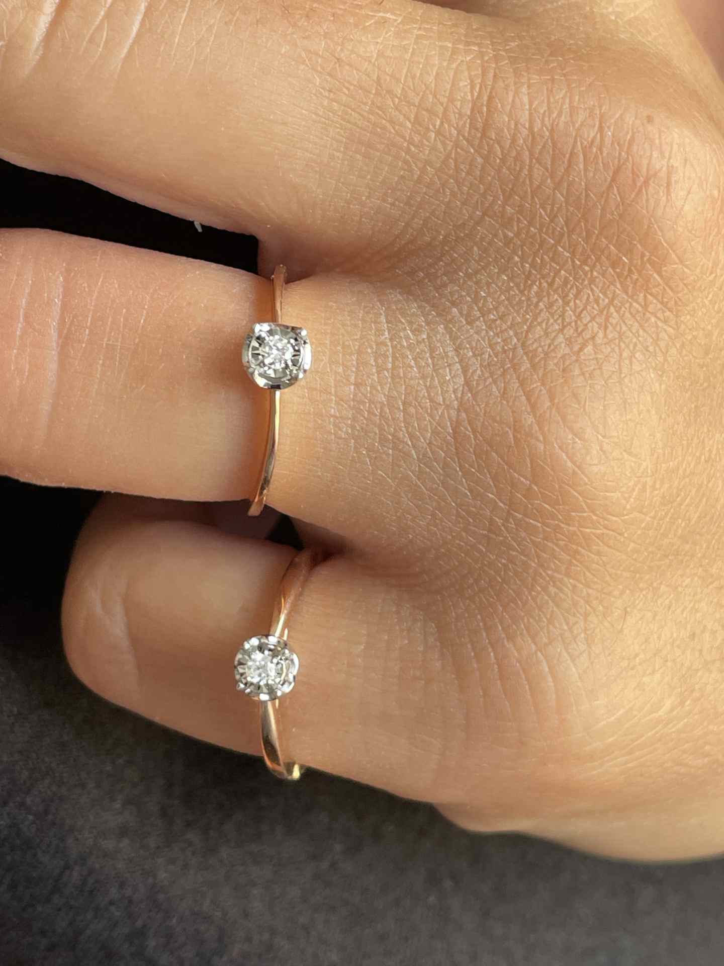 BIARRITZ solitaire ring with brilliant-cut diamond in 18k rose gold.